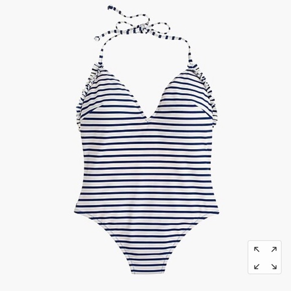 white ruffle bathing suit bottoms